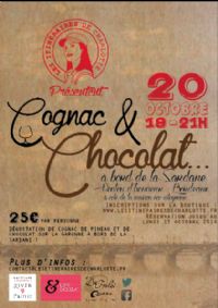 Soirée Cognac et Chocolat à bord de la Sardane. Le lundi 20 octobre 2014 à Bordeaux. Gironde.  19H00